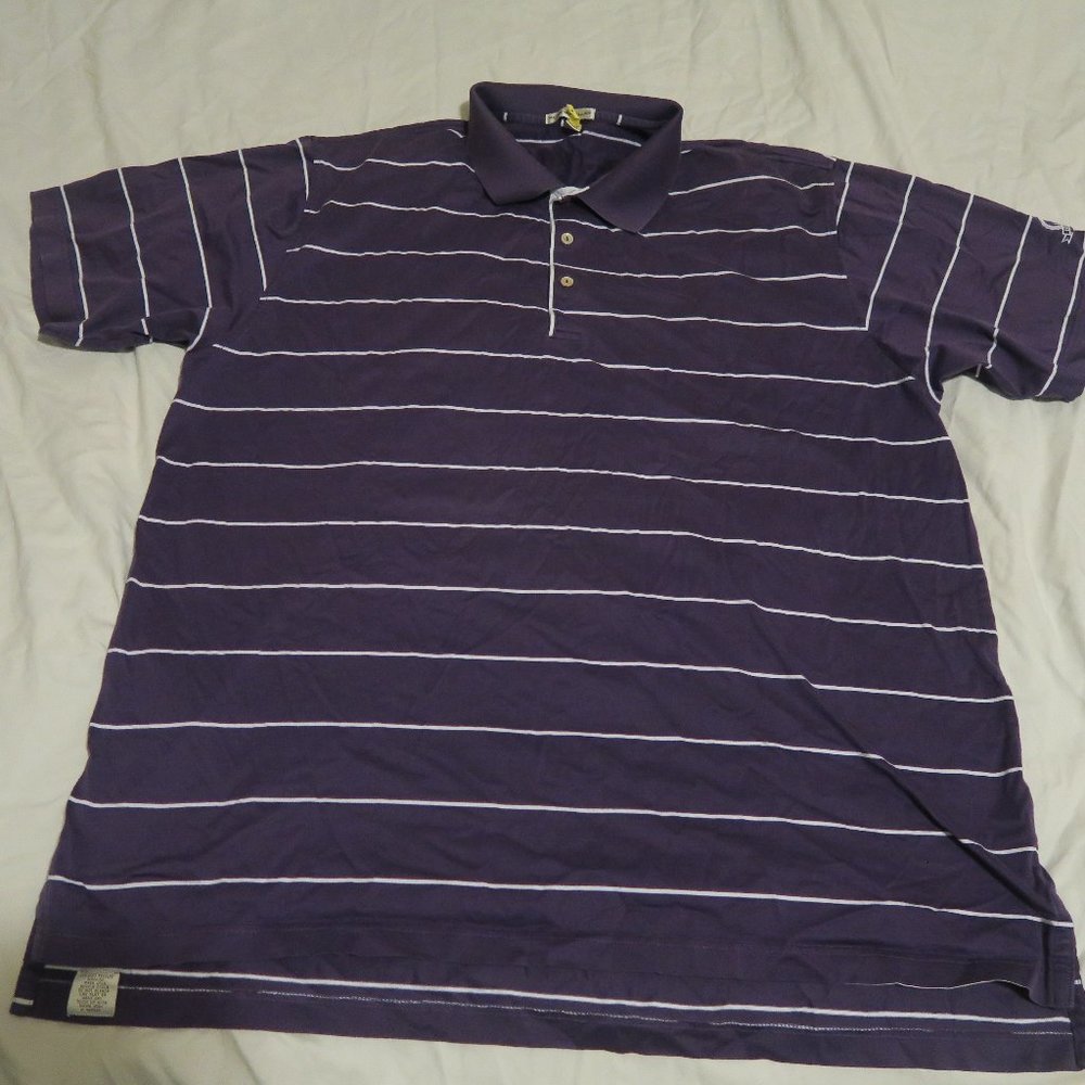 Peter Millar Atlanta Country Club 50th Year Anniversary Polo Men's 2XL Purple - Picture 1 of 6